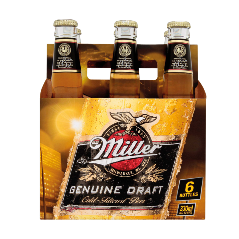 Miller Bottle 6 Pack 330ml - Centra