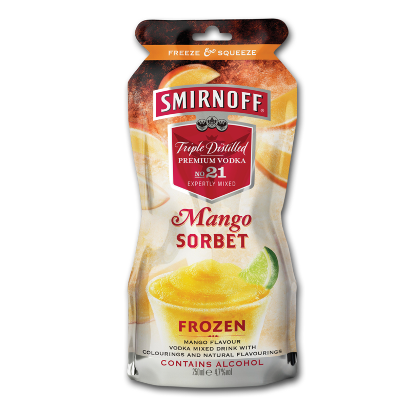 Smirnoff frozenPouch mango 250ml Smirnoff frozenPouch mango 250ml