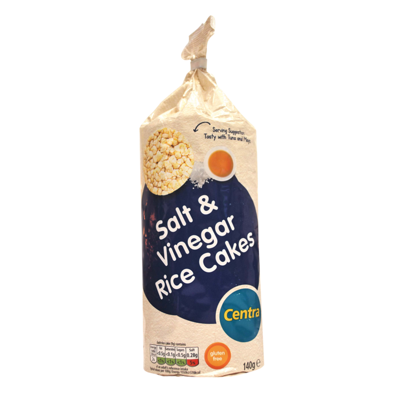 Centra Salt & Vinegar Rice Cakes 140g Centra