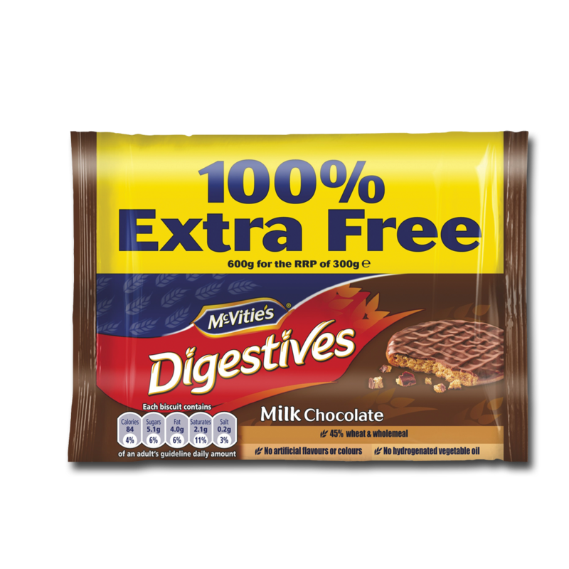 McVitiesChocolateDigestives 100extraFree McVitiesChocolateDigestives 100extraFree