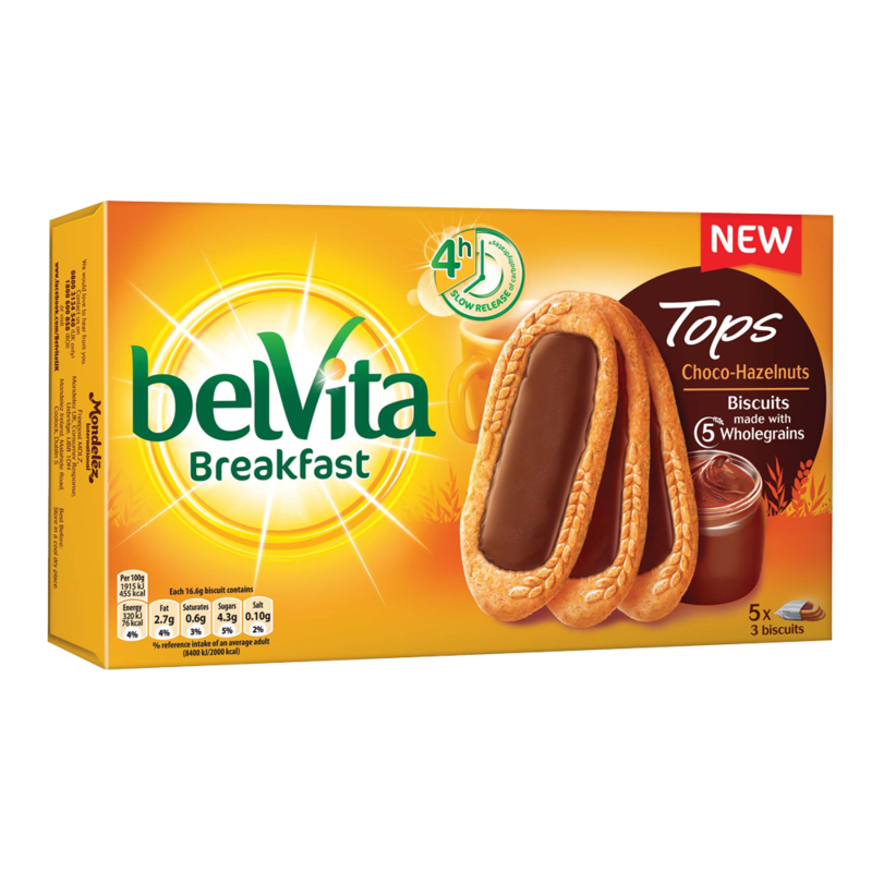 BelVita Tops Choc Hazel 250g 3D Front