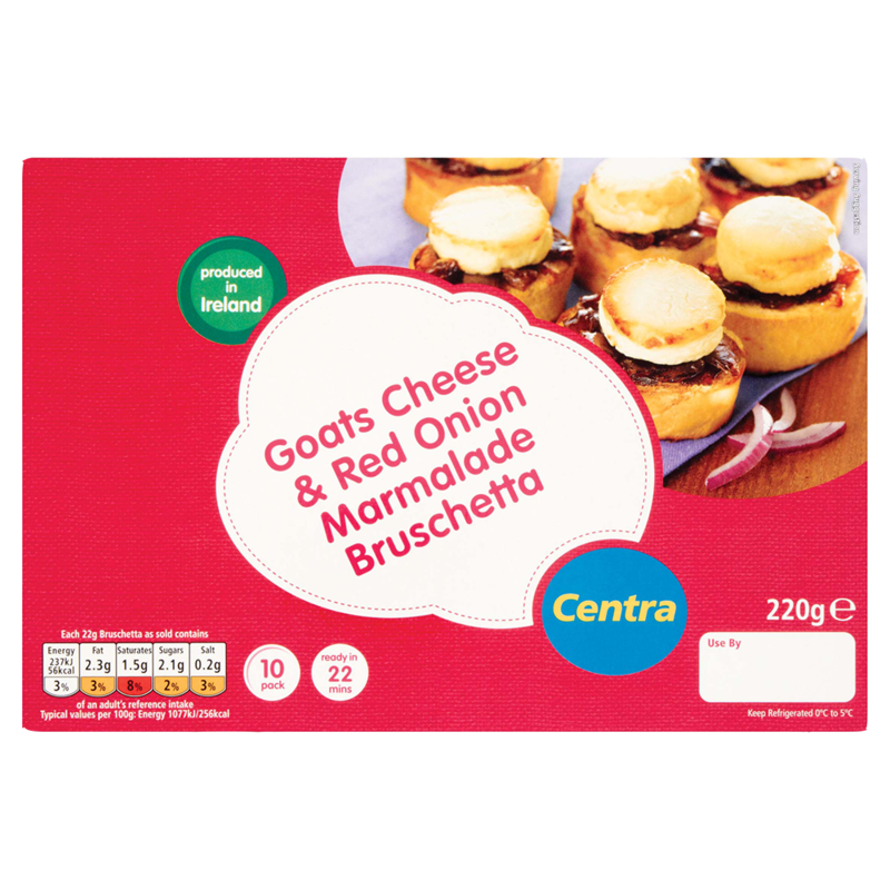 Centra Goats Cheese Red Onion Marmalade Bruschette