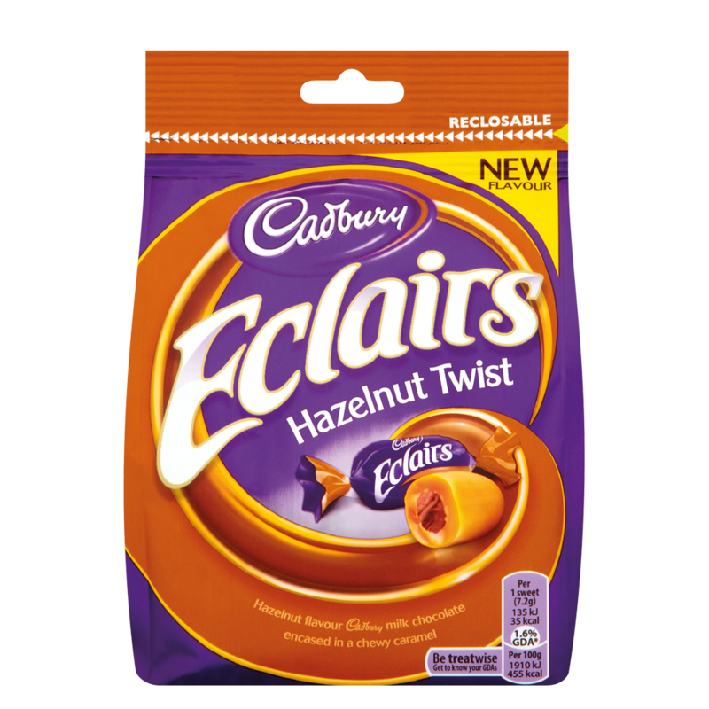 Cadbury eclairs hazelnutTwist Cadbury eclairs hazelnutTwist