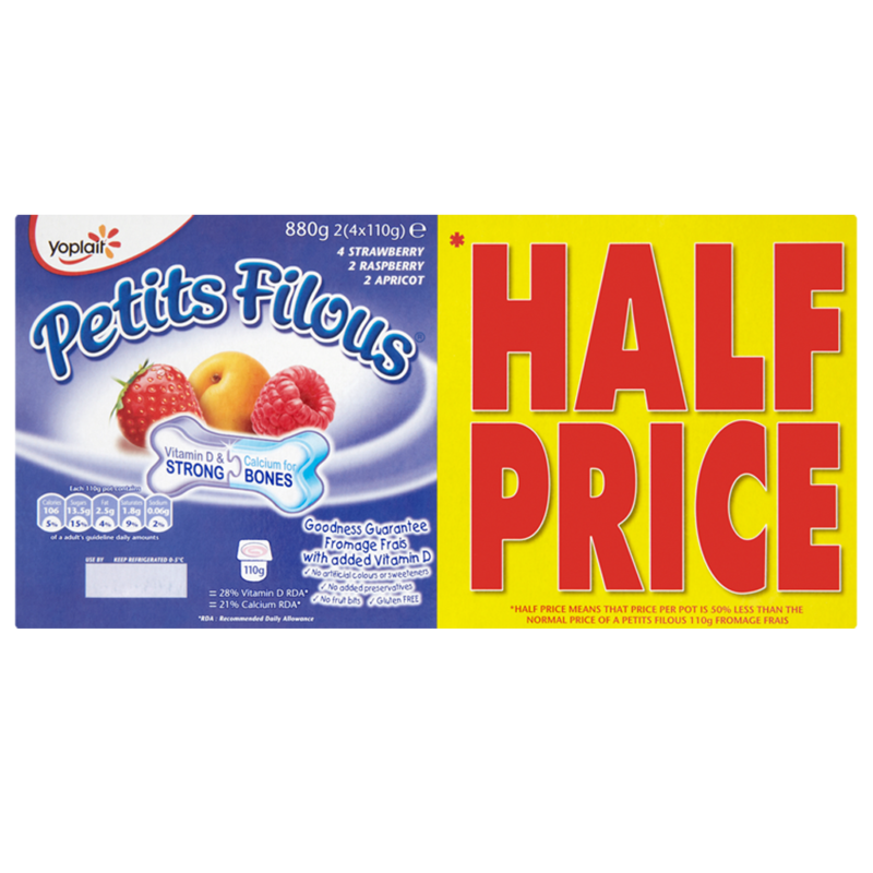 Yoplait Petits Filous 8 x 110g