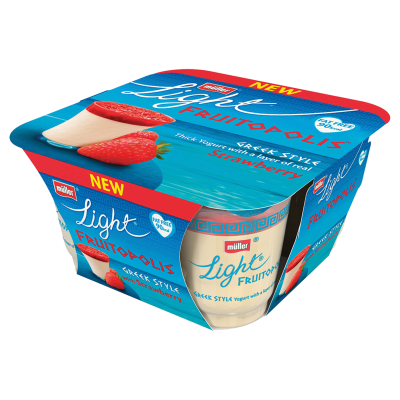 Mllerlight Greek Style FruitopolisT Strawberry 4 x 130g copy Mllerlight Greek Style FruitopolisT Strawberry 4 x 130g copy