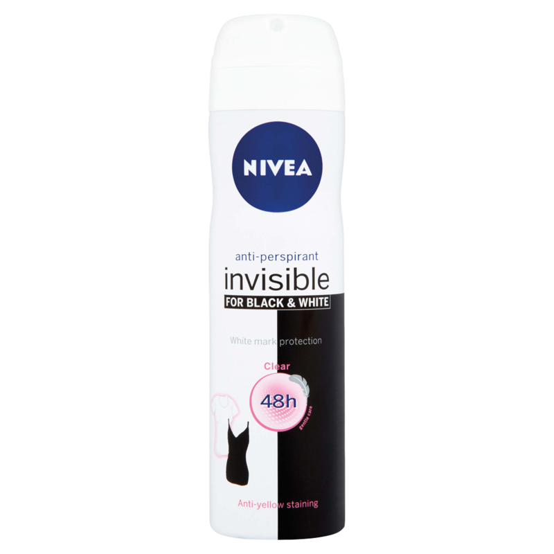 NIVEA Invisible for Black White Clear 48h Anti Perspirant 150ml NIVEA Invisible for Black White Clear 48h Anti Perspirant 150ml