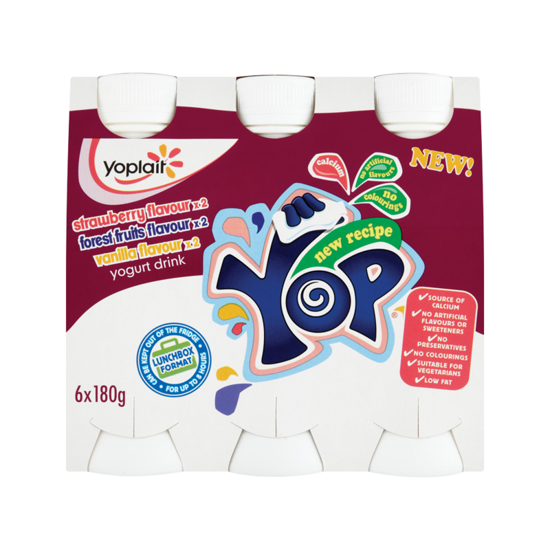 Yoplait Yop Strawberry Forest Fruits Vanilla Fl