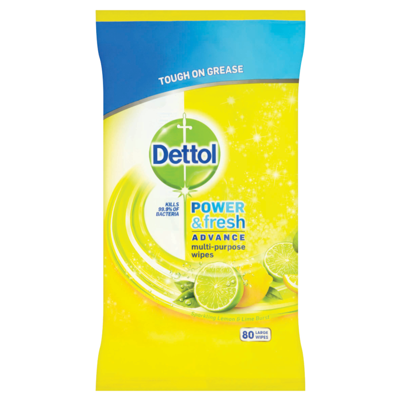 Dettol Cleaning Wipes Power Fresh Citrus 80ea