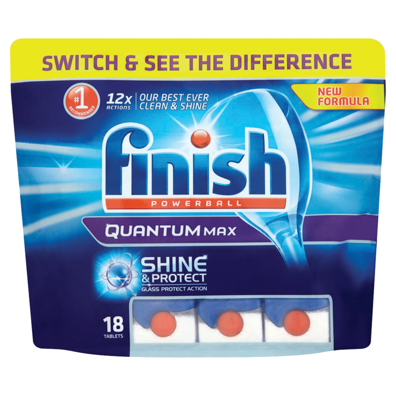 Finish Quantum Max Dishwasher Tablets Original Shine Protect 18 Tablets
