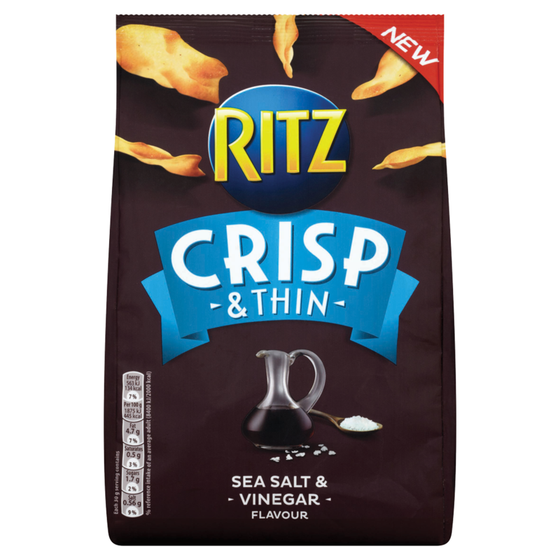 Ritz Crisp Thin Sea Salt Vinegar Sharing Bag 100g