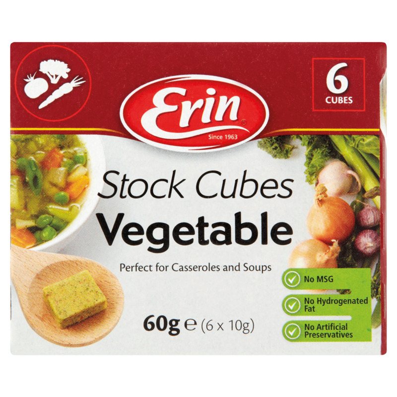 Erin Stock Cubes Vegetable 6 x 10g