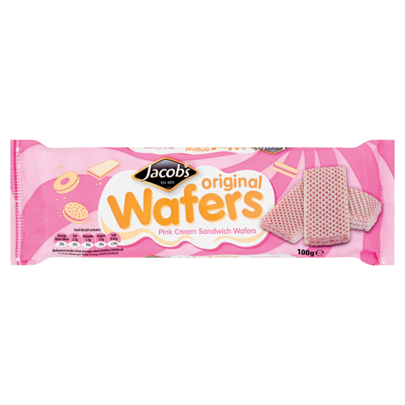Jacob s Original Wafers Pink Cream Sandwich Wafers 100g