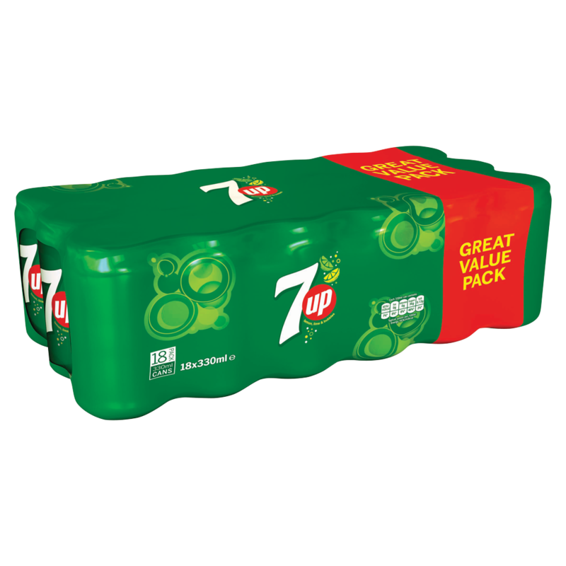 7UP Lemon Lime and Bubbles 18 x 330ml