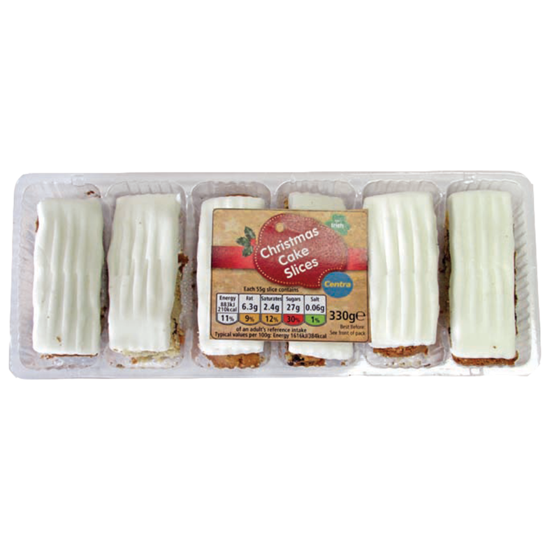 CT XMAS CAKE SLICES 330G