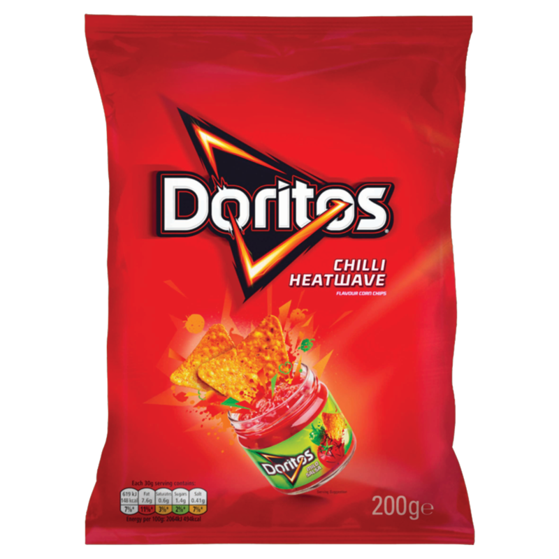 Doritos Chilli Heatwave Flavour Corn Chips 200g