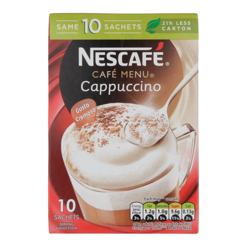 Nescafe Cafe Menu Capp