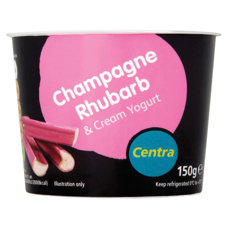 Centra Champagne Rhubarb Cream Yogurt 150g