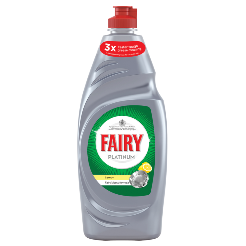 Fairy Platinum Washing Up Liquid Lemon 615ML