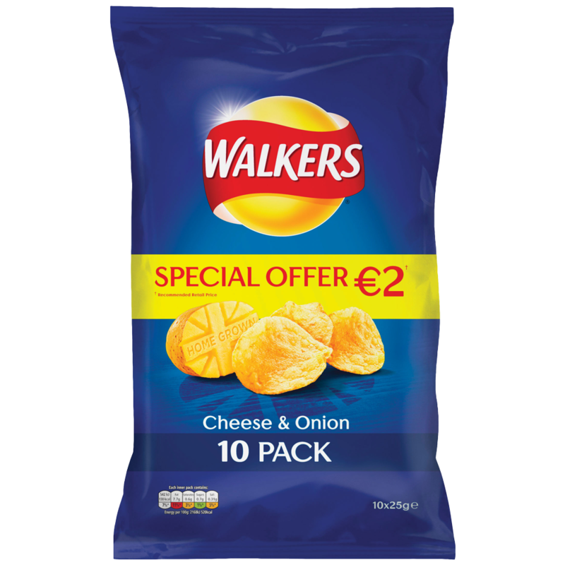 Walkers Cheese Onion 10pk 10x25g PMP 2