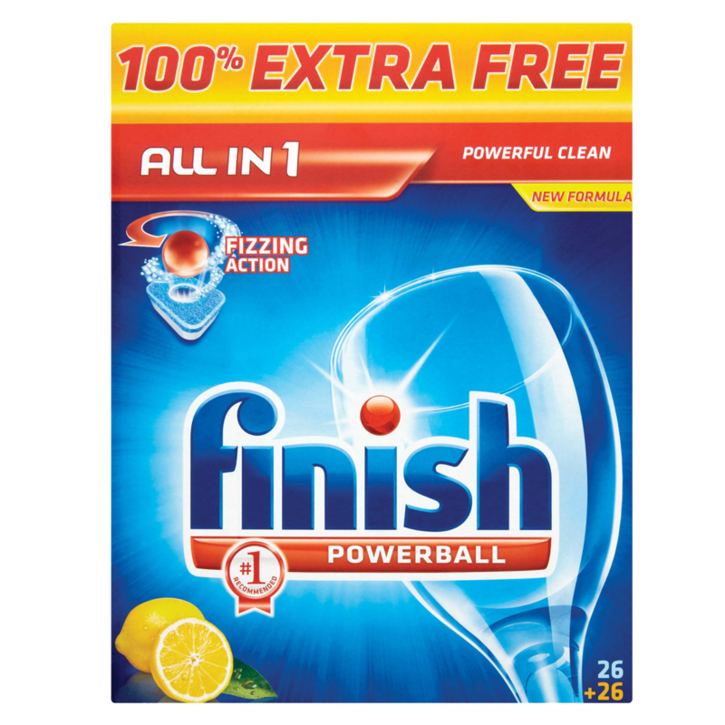 Finish Powerball All in 1 Fizzing Action 26 Tablets 1029g