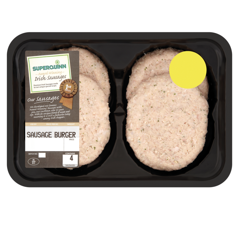 Superquinn Award Winning Irish Sausages Burger 454 Superquinn Award Winning Irish Sausages Burger 454