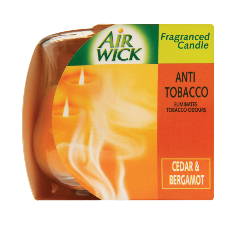 Air Wick Anti Tobacco Fragranced Candle Cedar Bergamot