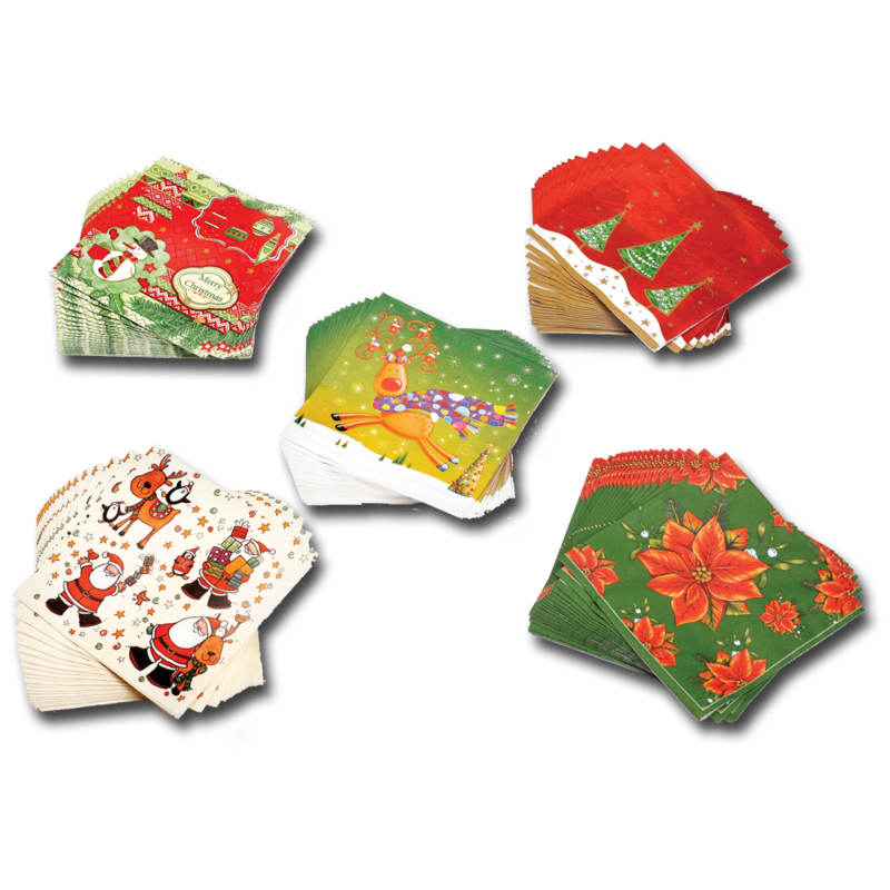 CT christmasNapkinsAssortedDesigns