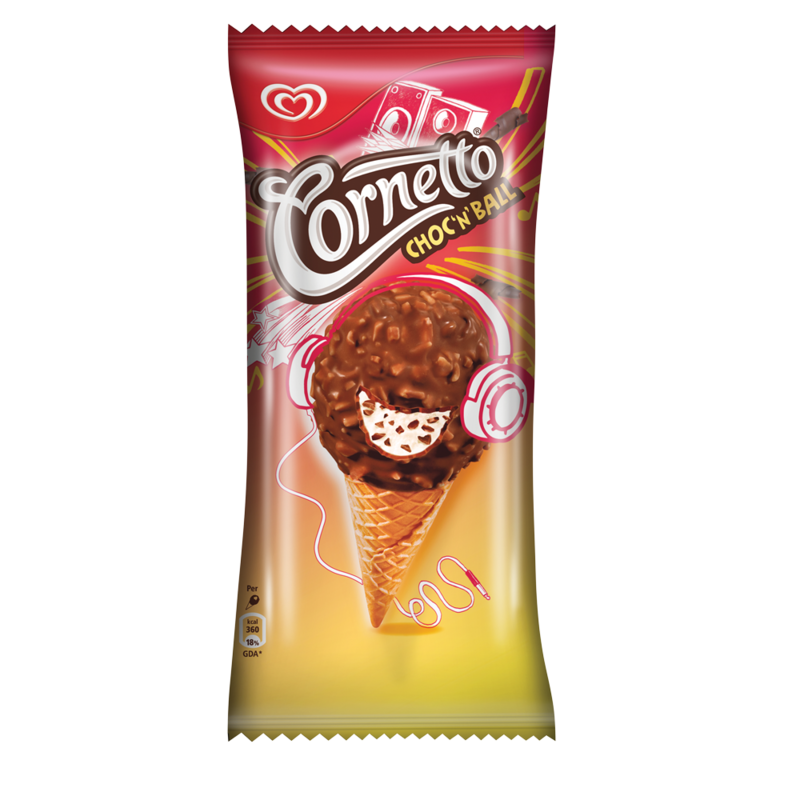 Cornetto Choc n Ball Ice Cream Cone 160ml