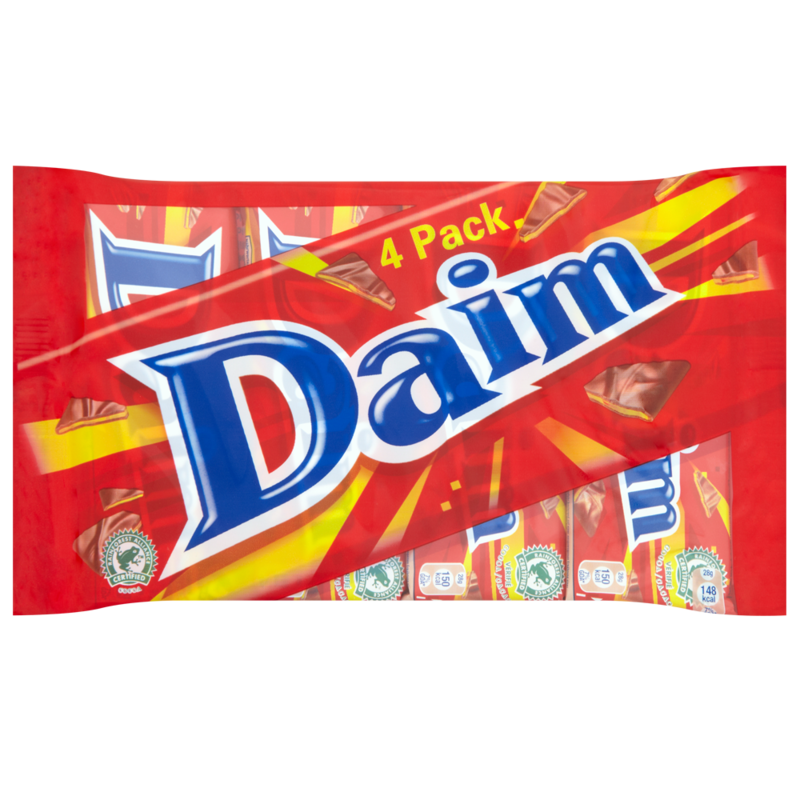 Daim Chocolate Bar 4 Pack 28g