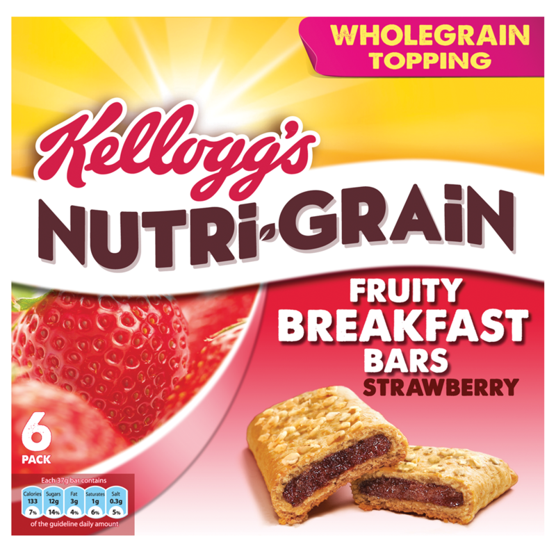 Kellogg s Nutri Grain Soft and Fruity Strawberry 6 x 37g