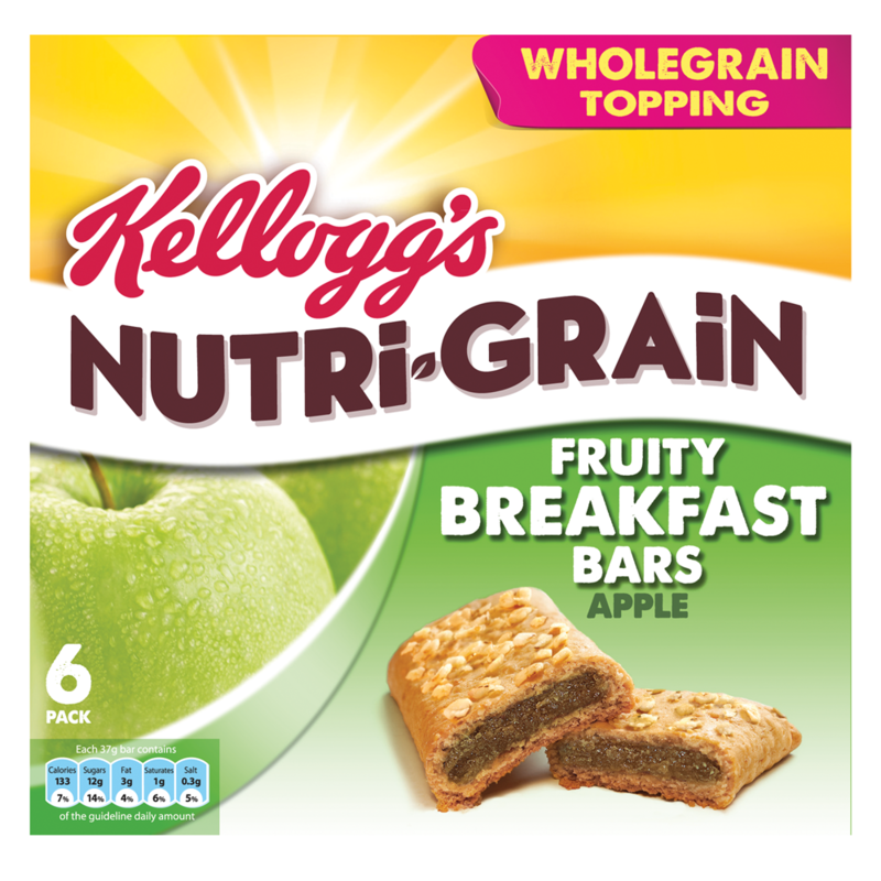 Kellogg s Nutri Grain Soft Fruity Apple 6 x 37g