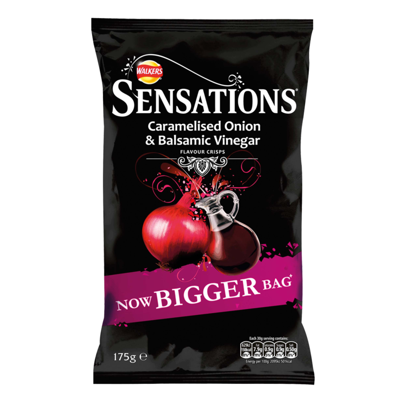 Walkers Sensations CaramelisedOnionVinegar 175g Walkers Sensations CaramelisedOnionVinegar 175g