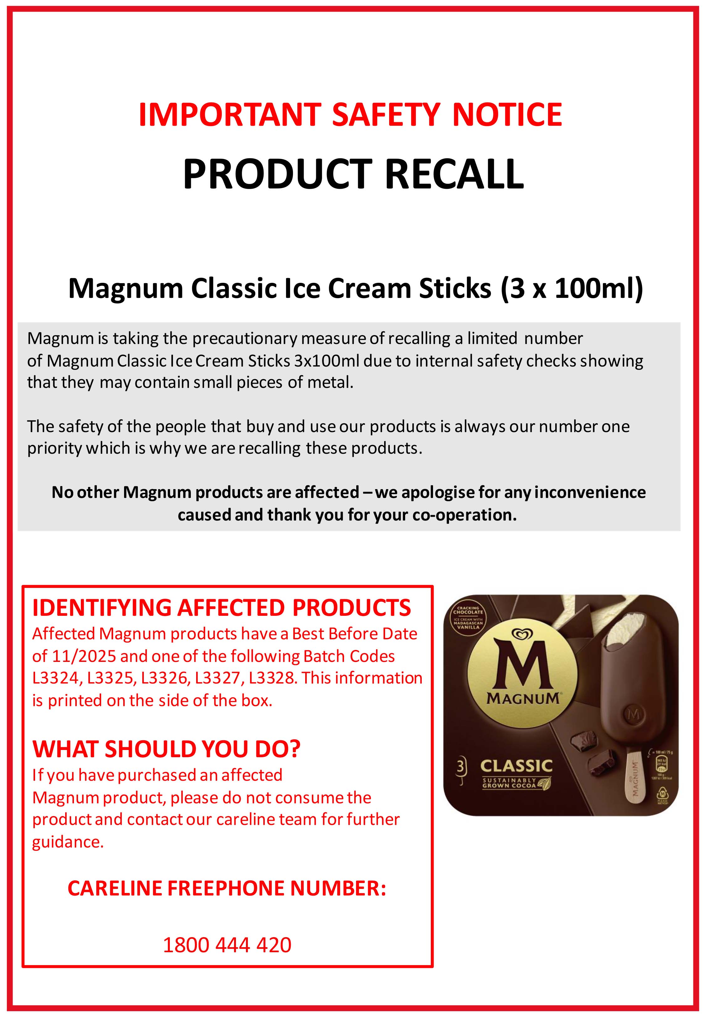 Magnum Multi Pack Consumer Recall Notice Ireland  final 