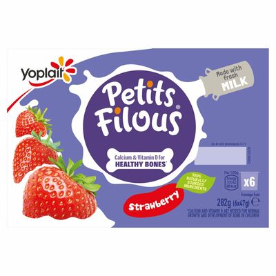 Yoplait Petits Filous Strawberry 6 Pack 47g