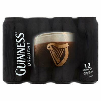 GUINNESS DRAUGHT STOUT CAN PACK 12 X 550ML