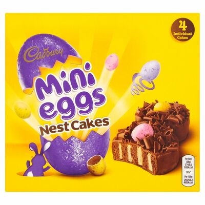 Cadbury Mini Eggs Nest Cakes 4 Pack 143g