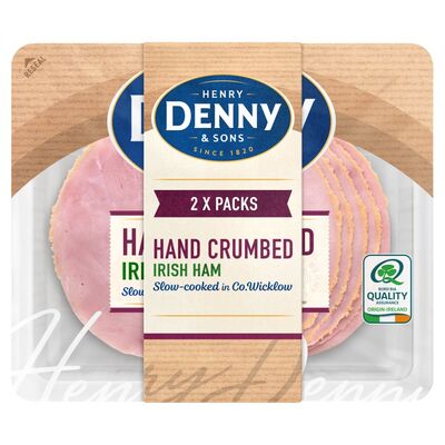 Denny Slow Cooked Crumbed Irish Ham Slices 2 Pack 80g