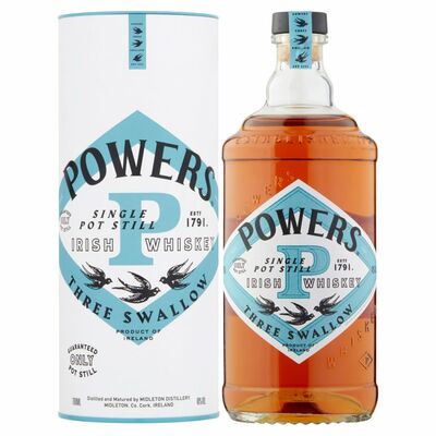 POWERS 3 SWALLOW RELEASE IRISH WHISKEY 70CL