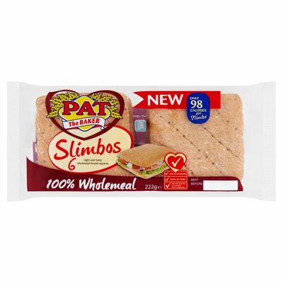 Pat The Baker Wholemeal Slimbos 6 Pack 222g