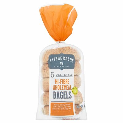 Fitzgerald's Wholemeal Bagels 5 Pack 425g
