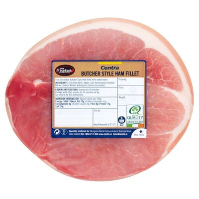 CENTRA FRESH IRISH UNSMOKED BUTCHERS STYLE HAM FILLET 2.5KG