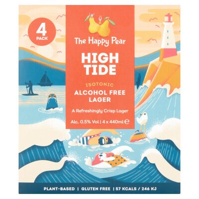 The Happy Pear Alcohol Free High Tide Lager 4 Pack 440ml