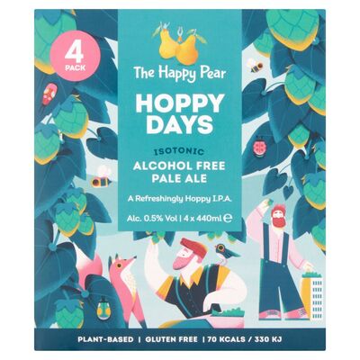 The Happy Pear Alcohol Free Hoppy Days Pale Ale 4 Pack 440ml