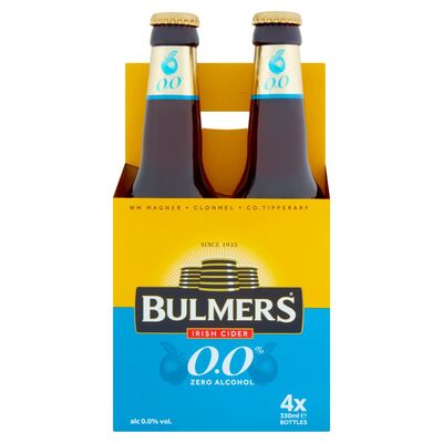 Bulmers Zero Bottle Pack 4 x 330ml