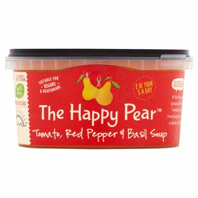 The Happy Pear Tomato. Red Pepper & Basil Soup 375g