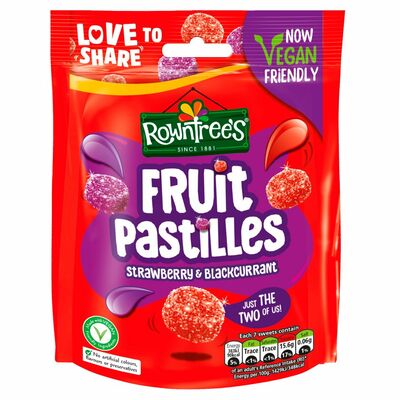 Rowntree's Fruit Pastilles Strawberry & Blackcurrant Pouch 143g