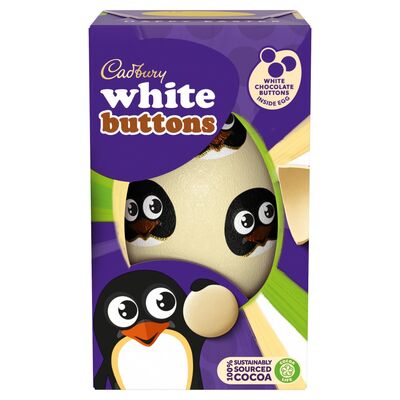 CADBURY WHITE CHOCOLATE BUTTONS EASTER EGG 98G