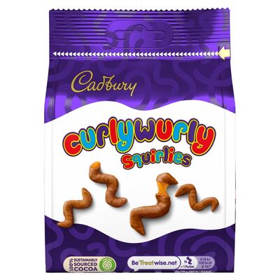 CADBURY CURLYWURLY SQUIRLIES CHOCOLATE POUCH 108G