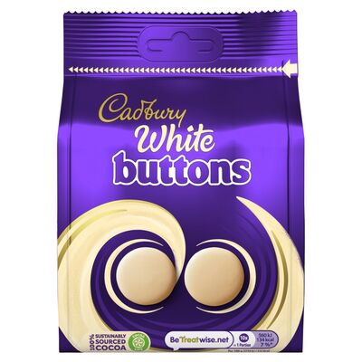 CADBURY GIANT WHITE CHOCOLATE BUTTONS POUCH 110G