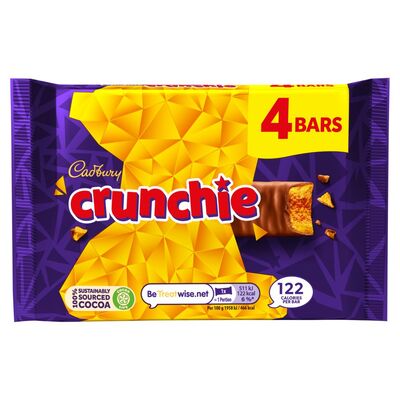 Cadbury Crunchie Chocolate Bars 4 Pack 104.4/kg